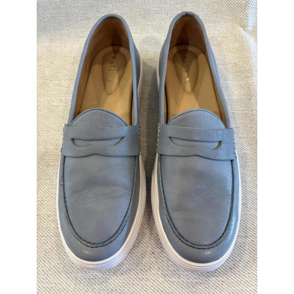 Portland Leather Patina Blue grey Loafers for Women